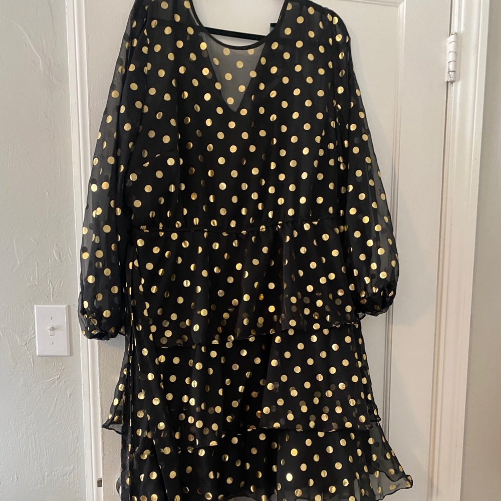 Black and gold dress